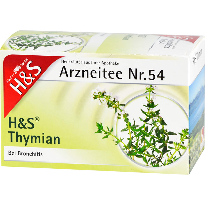 H&S Thymian Arzneitee Nr. 54, 20 pc Sac filtrant