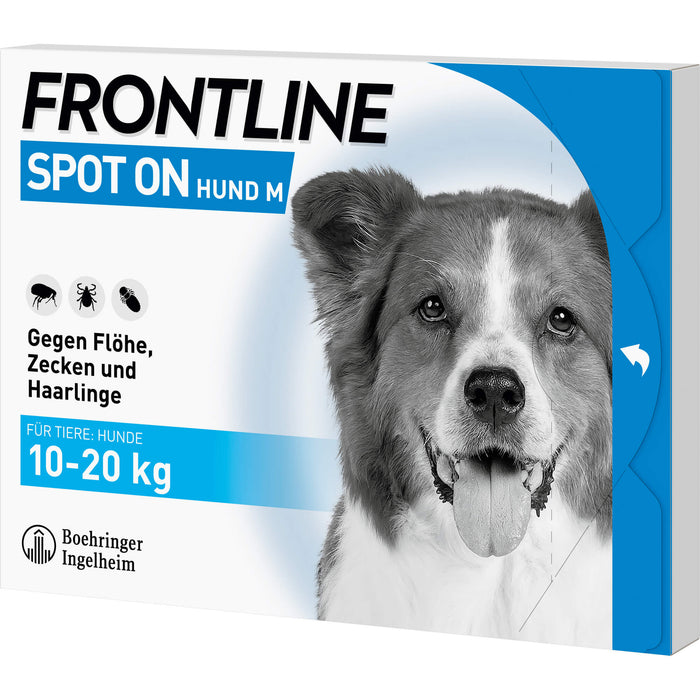 FRONTLINE Spot on Hund M Pipetten gegen Flöhe, Zecken und Haarlinge, 5 pcs. Ampoules