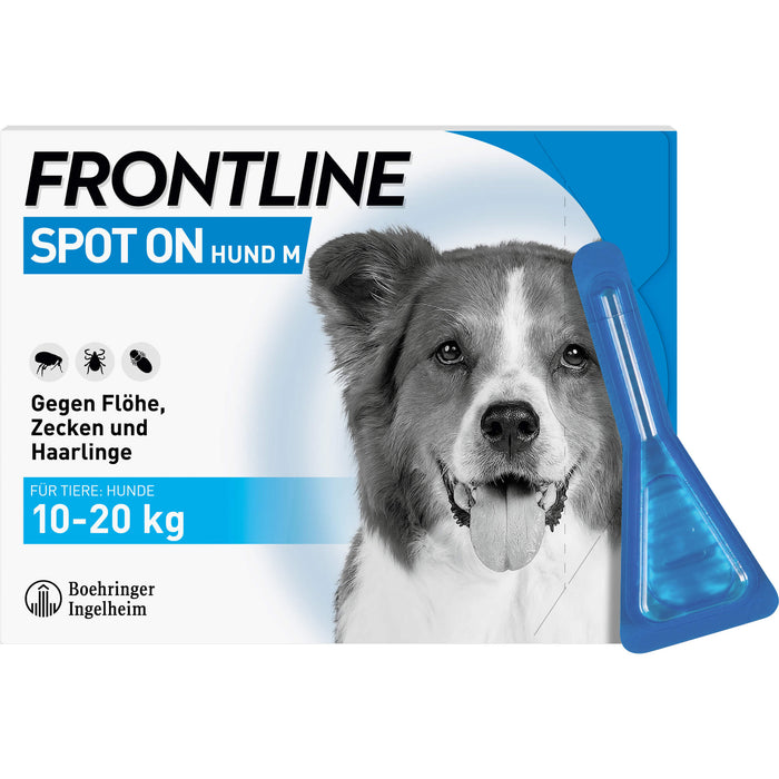 FRONTLINE Spot on Hund M Pipetten gegen Flöhe, Zecken und Haarlinge, 5 pcs. Ampoules