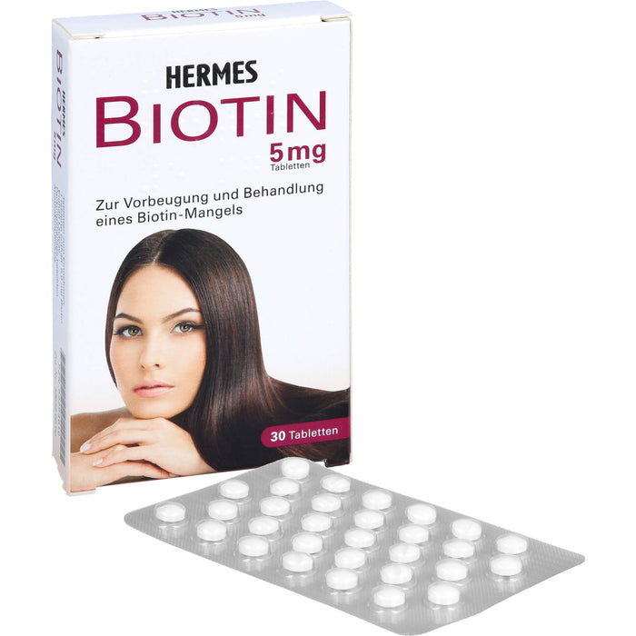 HERMES Biotin 5 mg Tabletten, 30 pc Tablettes