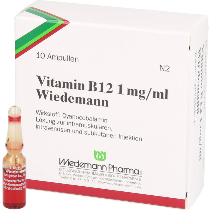 Combustin Vitamin B12 1 mg/ml Wiedemann Injektionslösung, 10 pcs. Ampoules