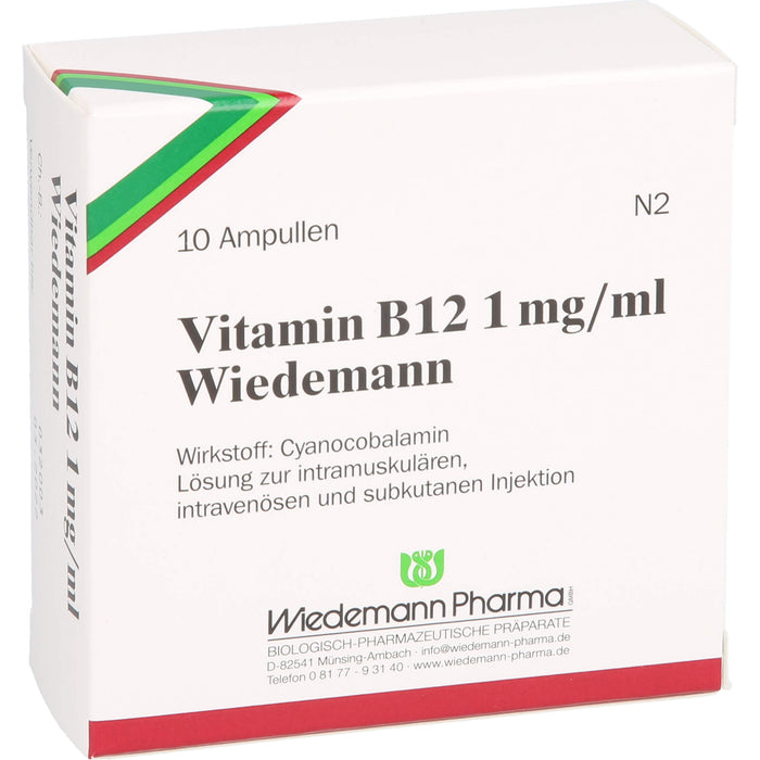 Combustin Vitamin B12 1 mg/ml Wiedemann Injektionslösung, 10 St. Ampullen