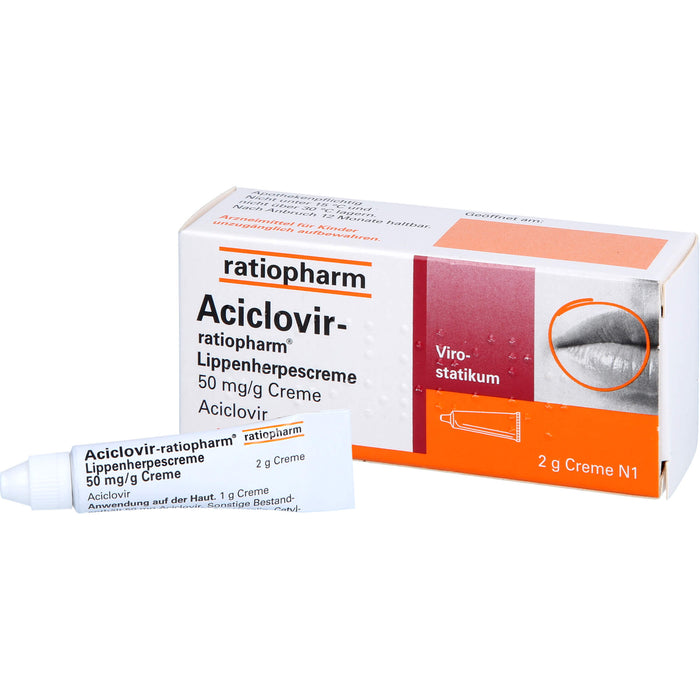 Aciclovir-ratiopharm Lippenherpescreme, 2 g Creme