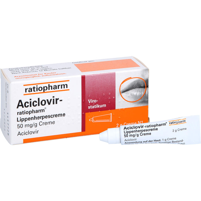 Aciclovir-ratiopharm Lippenherpescreme, 2 g Creme