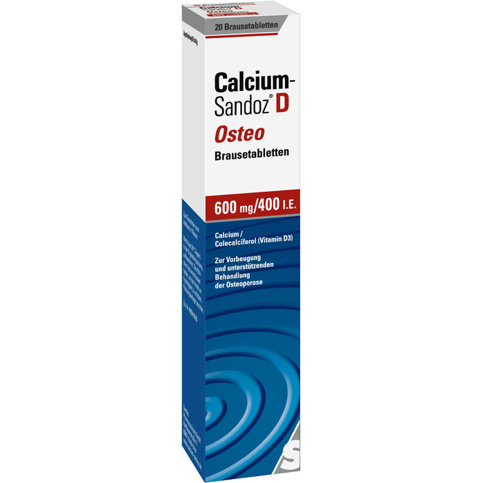 Calcium-Sandoz D Osteo 600 mg/400 I.E. Brausetabletten, 20 pc Tablettes