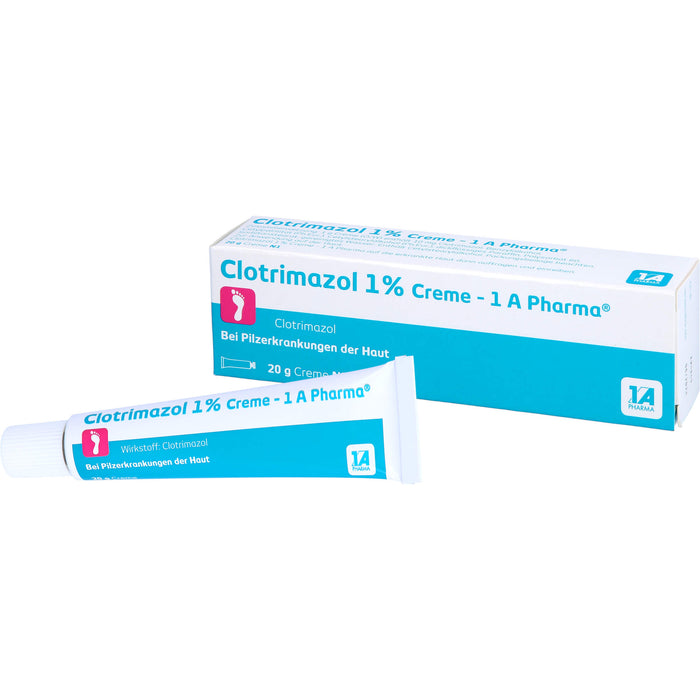 Clotrimazol 1 % Creme 1A Pharma bei Pilzerkrankungen der Haut, 20 g Crème