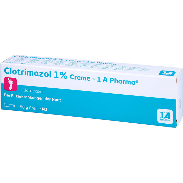 Clotrimazol 1% Creme - 1 A Pharma bei Pilzerkrankungen der Haut, 50 g Cream