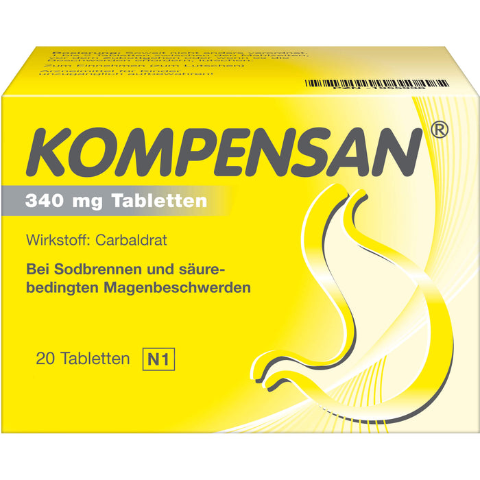 Kompensan, 340 mg Tabletten, 20 pcs. Tablets