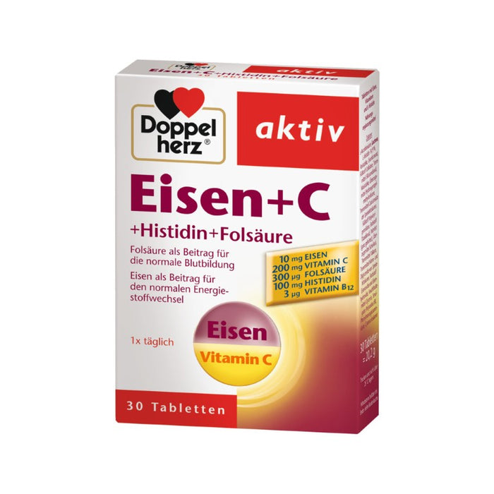 Doppelherz Eisen+Vit.C+L-Histidin, 30 St. Tabletten