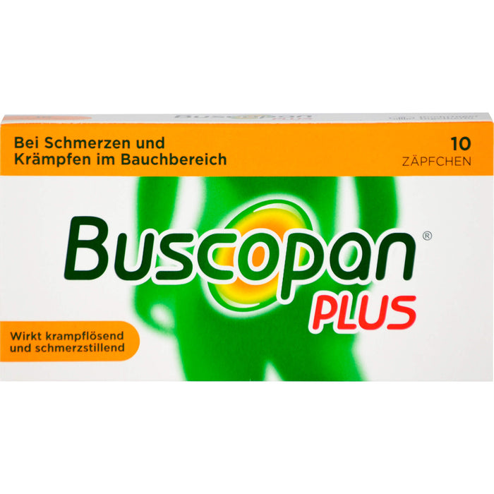 Buscopan plus Zäpfchen bei Schmerzen und Krämpfen im Bauchbereich, 10 pcs. Suppositories