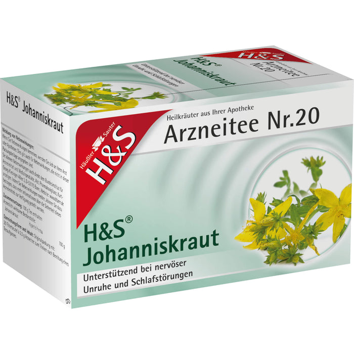 H&S Johanniskraut Arzneitee Nr. 20, 20 pc Sac filtrant