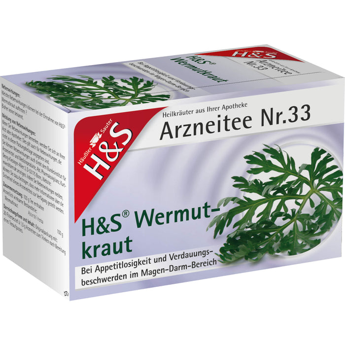 H&S Wermutkraut Arzneitee Nr. 33 Filterbeutel, 20 pc Sac filtrant