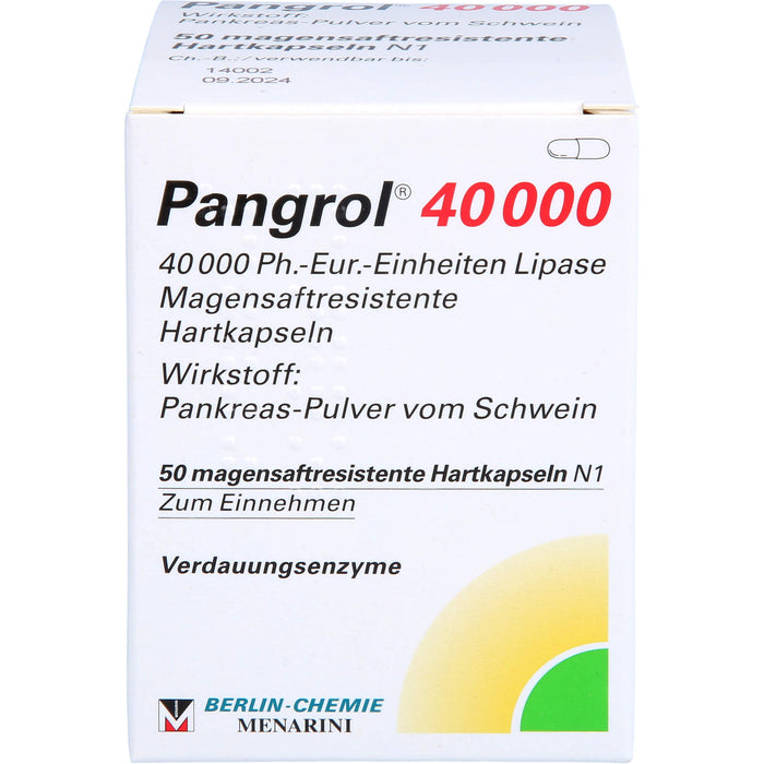 Pangrol 40000 Kapseln Verdauungsenzyme, 50 pc Capsules