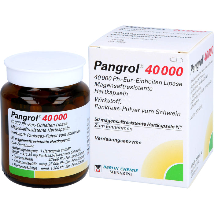 Pangrol 40000 Kapseln Verdauungsenzyme, 50 pcs. Capsules