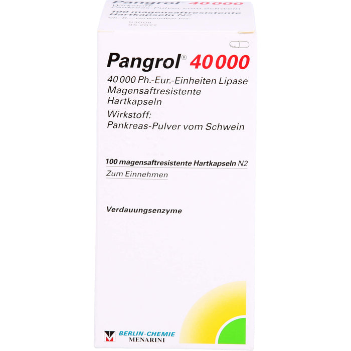 Pangrol 40000 Kapseln Verdauungsenzyme, 100 pc Capsules