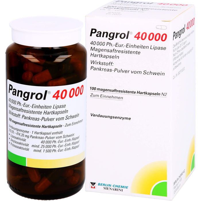 Pangrol 40000 Kapseln Verdauungsenzyme, 100 pcs. Capsules