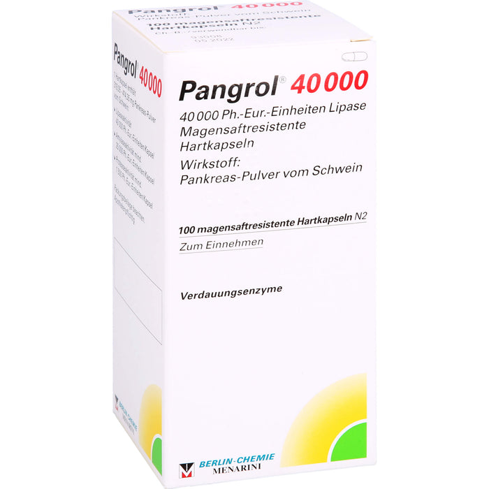 Pangrol 40000 Kapseln Verdauungsenzyme, 100 St. Kapseln