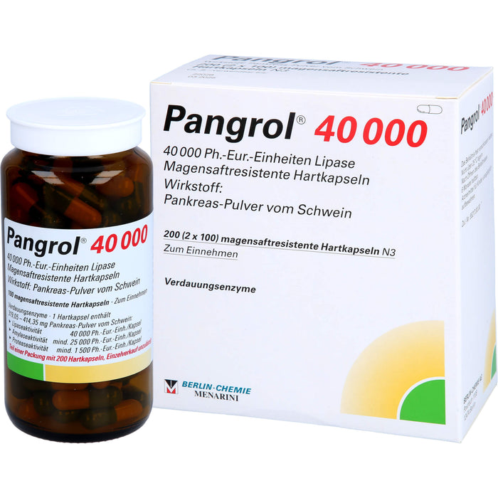 Pangrol 40000 Kapseln Verdauungsenzyme, 200 pcs. Capsules