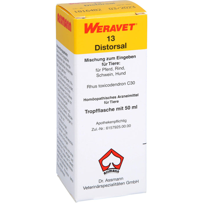 WERAVET 13 Distorsal Mischung, 50 ml Solution