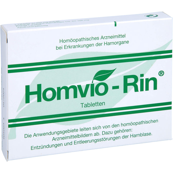 Homvio-Rin Tabletten gegen Entzündungen und Entleerungsstörungen der Harnorgane, 50 pc Tablettes