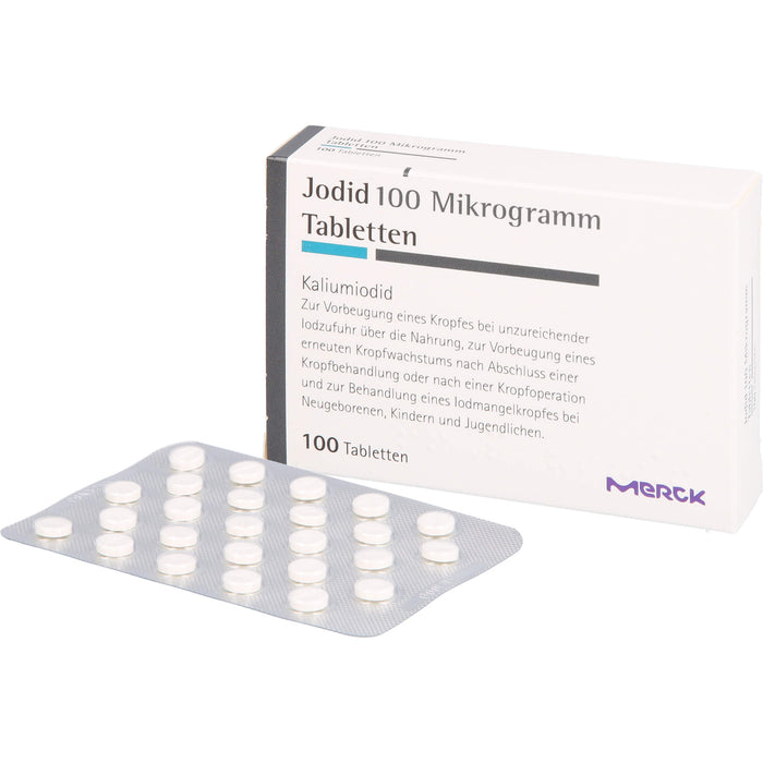 MERCK Jodid 100 Mikrogramm Tabletten, 100 pc Tablettes