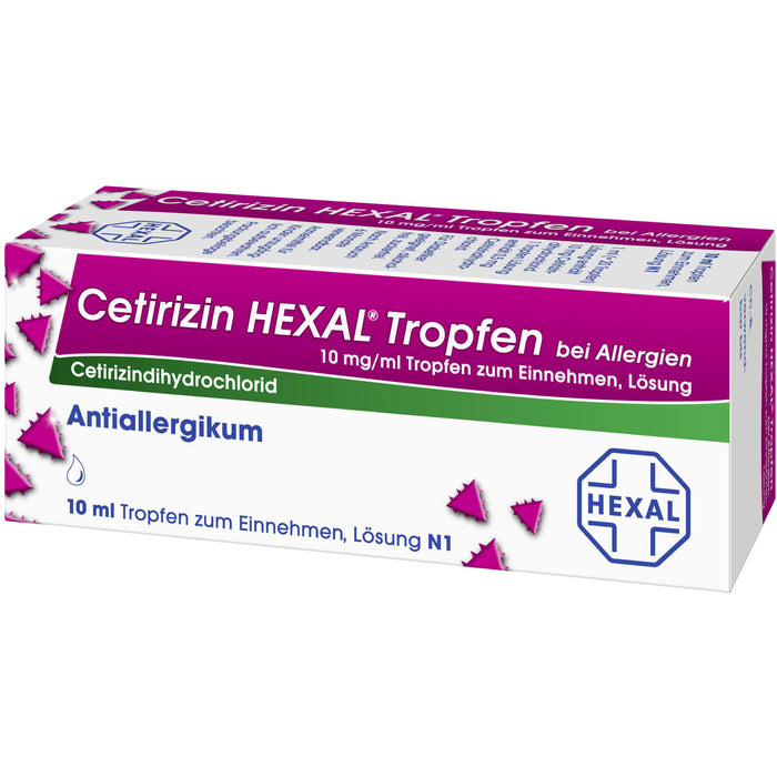 Cetirizin HEXAL Tropfen bei Allergien, 10 ml Lösung