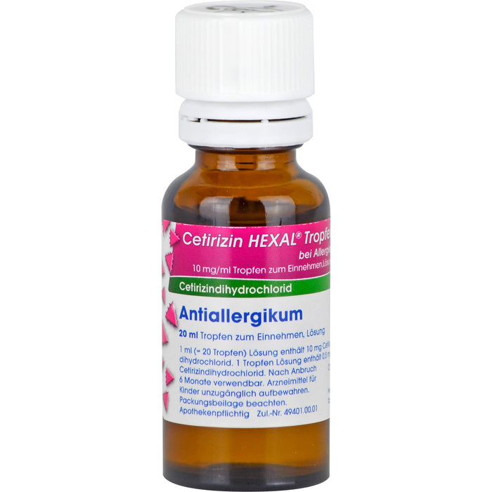 Cetirizin HEXAL Tropfen bei Allergien, 20 ml Lösung