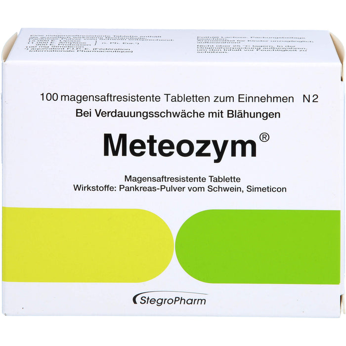 Meteozym Filmtabletten bei Verdauungsschwäche mit Blähungen, 100 St. Tabletten