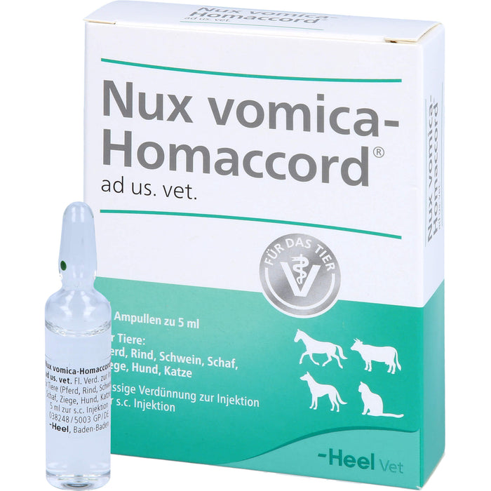 Nux vomica-Homaccord ad us. vet. für Tiere Ampullen, 5 pc Ampoules