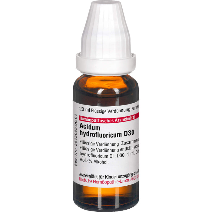 DHU Acidum hydrofluoricum D30 Dilution, 20 ml Lösung