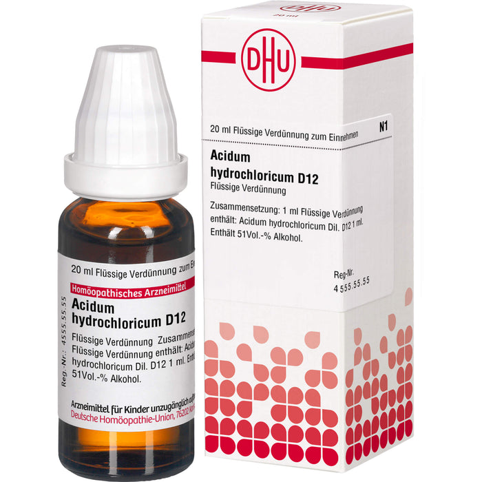 DHU Acidum hydrochloricum D12 Dilution, 20 ml Lösung