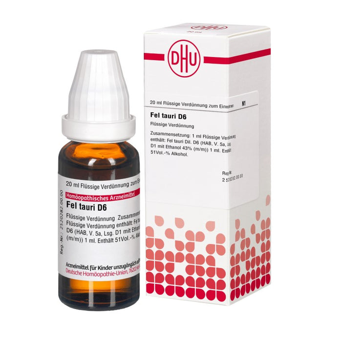 Fel tauri D6 DHU Dilution, 20 ml Lösung