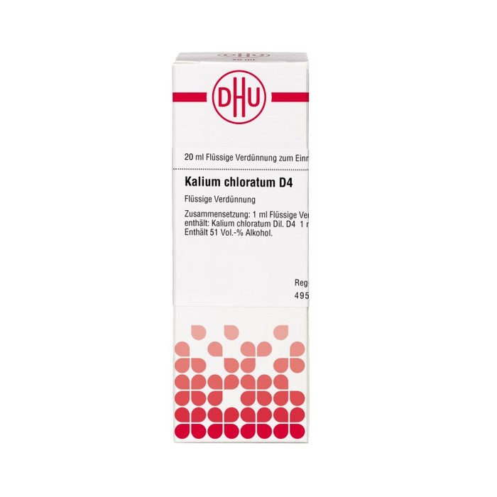 DHU Kalium chloratum D4 Dilution, 20 ml Lösung