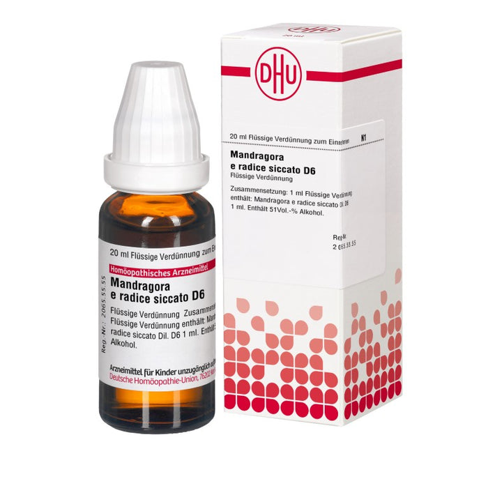 DHU Mandragora e radice siccato D6 Dilution, 20 ml Lösung