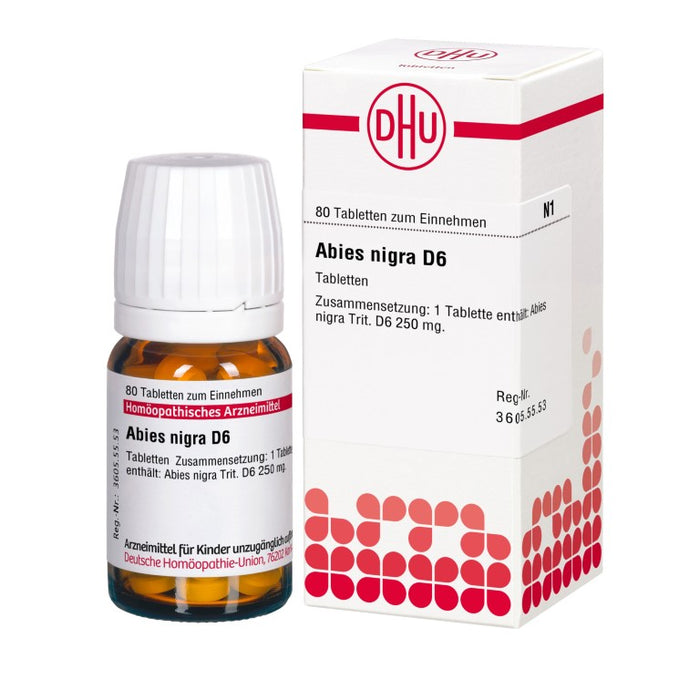 DHU Abies nigra D6 Tabletten, 80 pc Tablettes