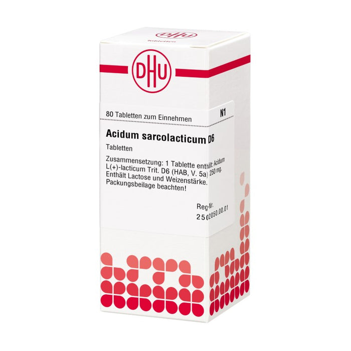 DHU Acidum sarcolacticum D6 Tabletten, 80 St. Tabletten