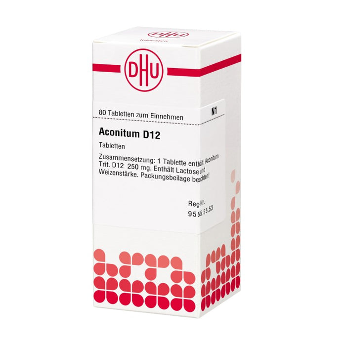 DHU Aconitum D12 Tabletten, 80 pc Tablettes