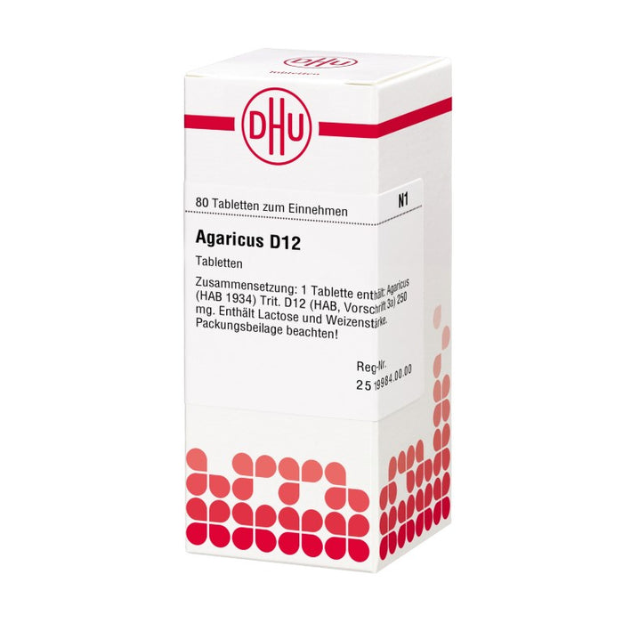 DHU Agaricus D12 Tabletten, 80 pc Tablettes