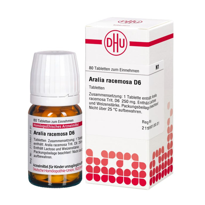 Aralia racemosa D6 DHU Tabletten, 80 St. Tabletten