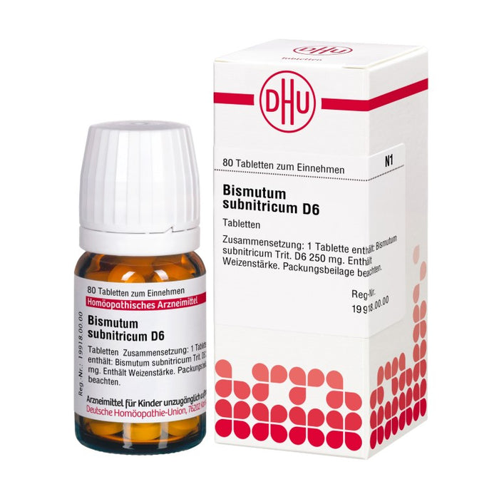 DHU Bismutum subnitricum D6 Tabletten, 80 St. Tabletten