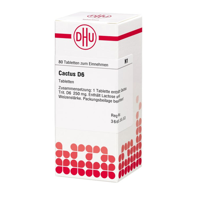 DHU Cactus D6 Tabletten, 80 St. Tabletten