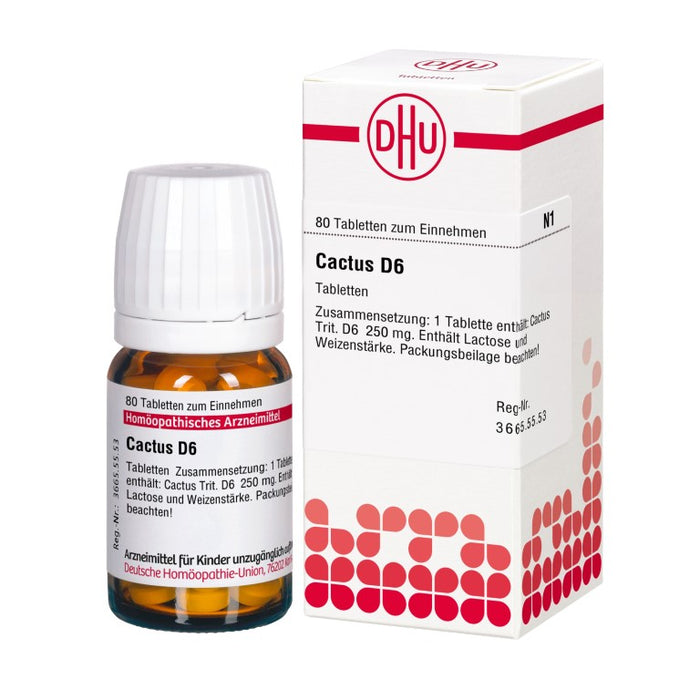 DHU Cactus D6 Tabletten, 80 St. Tabletten