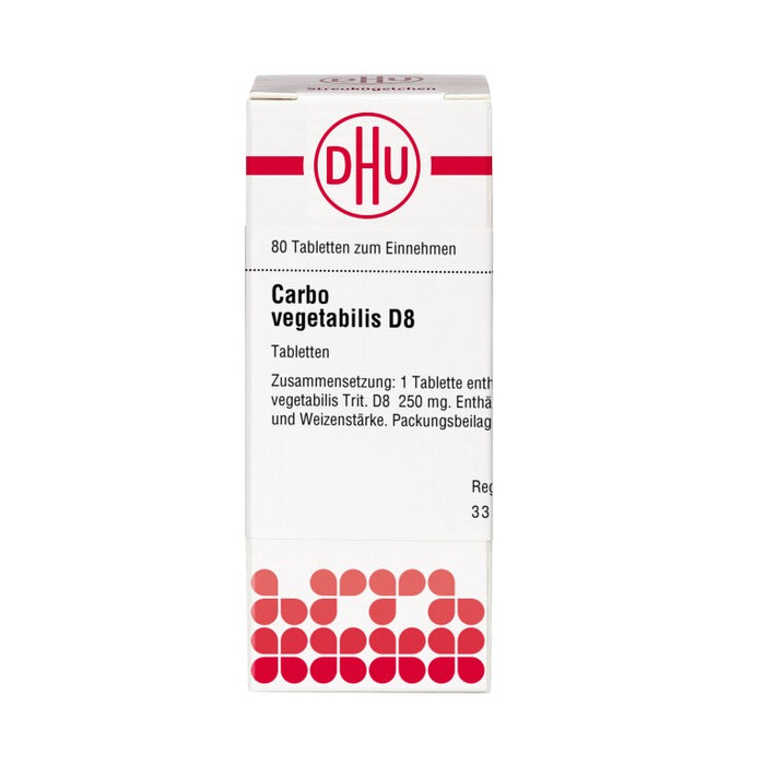 DHU Carbo vegetabilis D8 Tabletten, 80 St. Tabletten