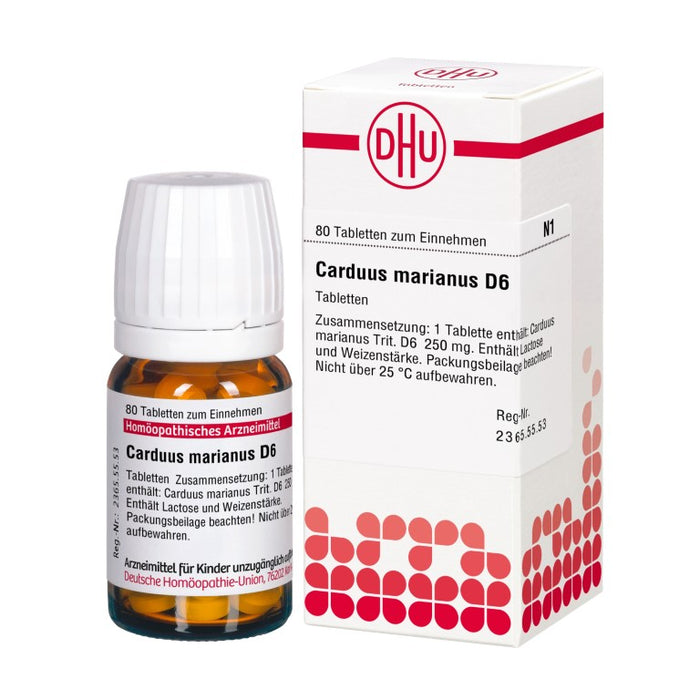 DHU Carduus marianus D6 Tabletten, 80 St. Tabletten