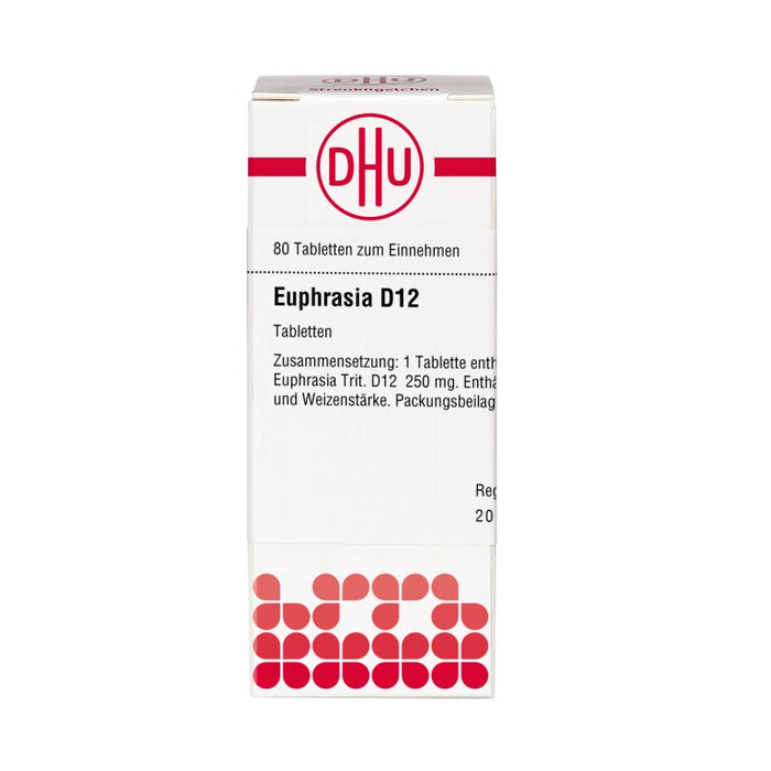 Euphrasia D12 DHU Tabletten, 80 St. Tabletten