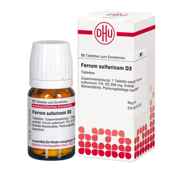 DHU Ferrum sulfuricum D3 Tabletten, 80 St. Tabletten