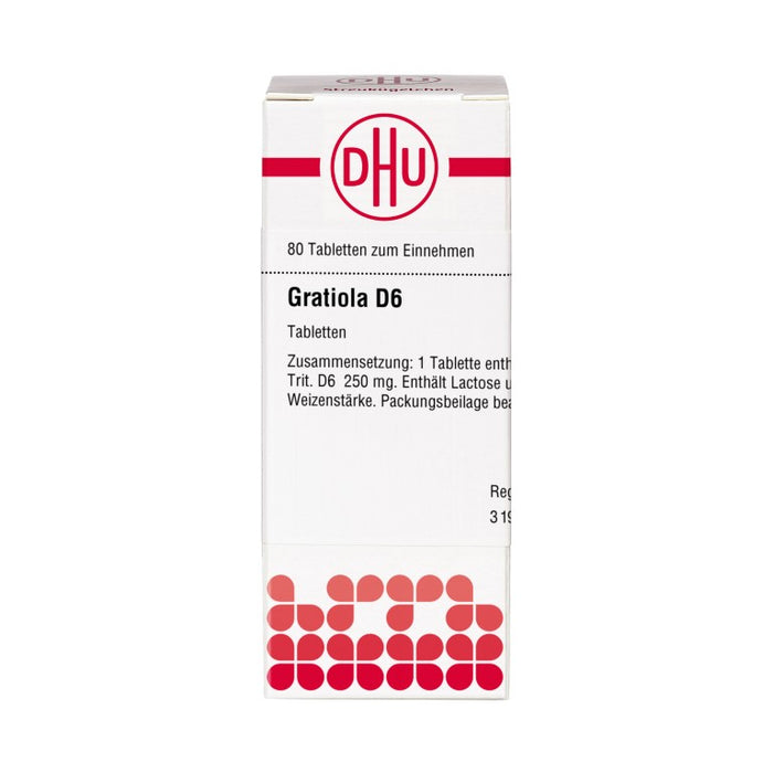 DHU Gratiola D6 Tabletten, 80 pc Tablettes