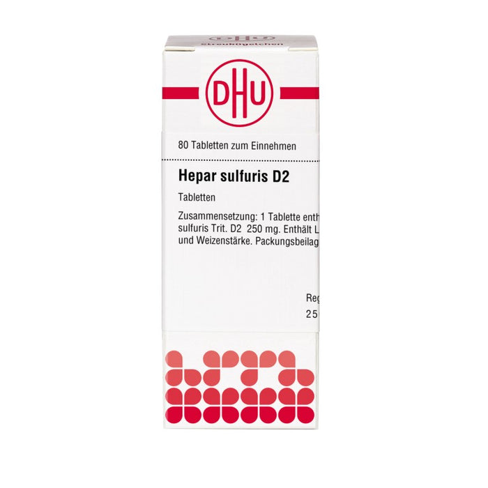 DHU Hepar sulfuris D2 Tabletten, 80 pc Tablettes