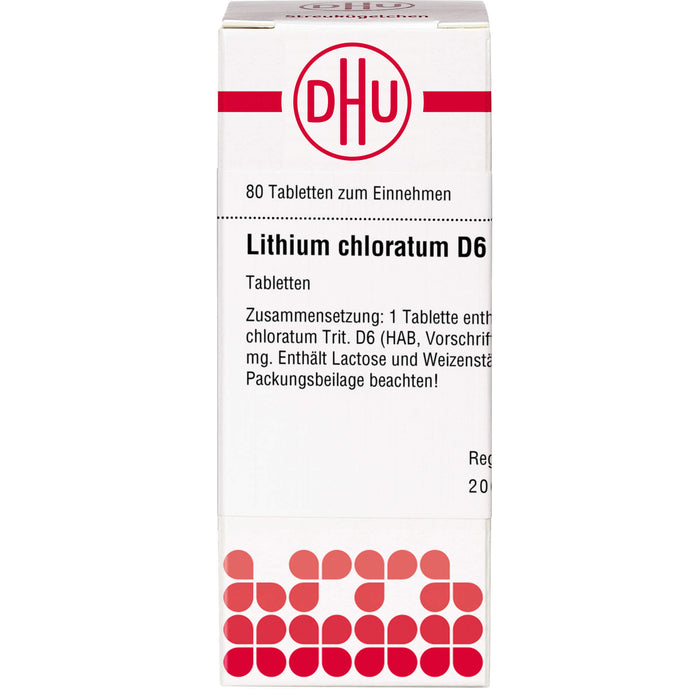 DHU Lithium chloratum D6 Tabletten, 80 pc Tablettes