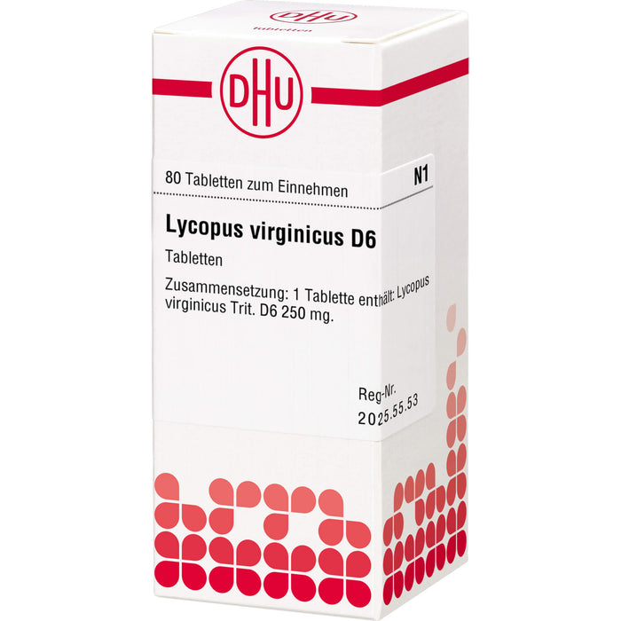 DHU Lycopus virginicus D6 Tabletten, 80 pc Tablettes